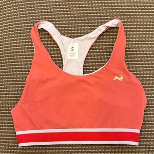EUC Tracksmith run bra size small orange